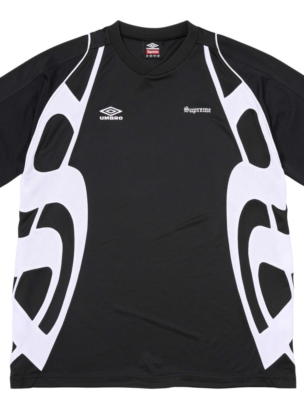 Supreme/Umbro Black and White Graphic Soccer Jersey